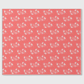 Tanzende Bunnies "Es ist ein Mädchen!" Rosa Wrappe Geschenkpapier (Flach)