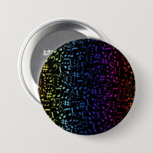 Tanzende bunte Musiknoten Musikliebhaber Musiker Button