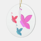 Tanzende bunte Schmetterlinge Keramik Ornament (Links)
