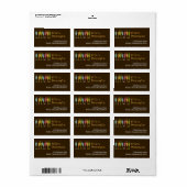 Tanzende Champagnerbrille retro-niedliches Schauml Adressaufkleber (Vorne)