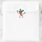 Tanzende Chili Pepper Runder Aufkleber (Tasche)