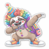 Tanzende Clowntrommeln Spooky Halloween-Faulenzer Aufkleber (Vorderseite)