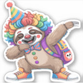 Tanzende Clowntrommeln Spooky Halloween-Faulenzer Aufkleber (Vorderseite)