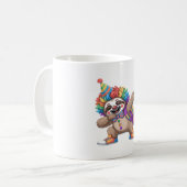 Tanzende Clowntrommeln Spooky Halloween-Faulenzer Kaffeetasse (Vorderseite Links)