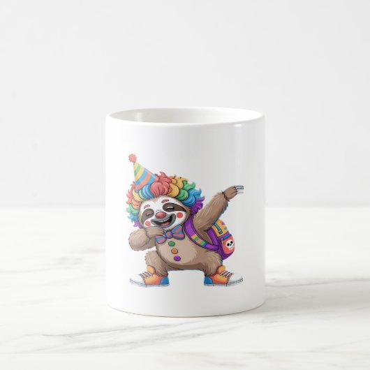 Tanzende Clowntrommeln Spooky Halloween-Faulenzer Kaffeetasse (Mittel)