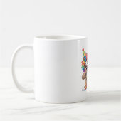 Tanzende Clowntrommeln Spooky Halloween-Faulenzer Kaffeetasse (Links)