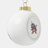 Tanzende Clowntrommeln Spooky Halloween-Faulenzer Keramik Kugel-Ornament (Links)