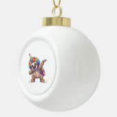 Tanzende Clowntrommeln Spooky Halloween-Faulenzer Keramik Kugel-Ornament (Rechts)