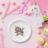 Tanzende Clowntrommeln Spooky Halloween-Faulenzer Pappteller (Party)