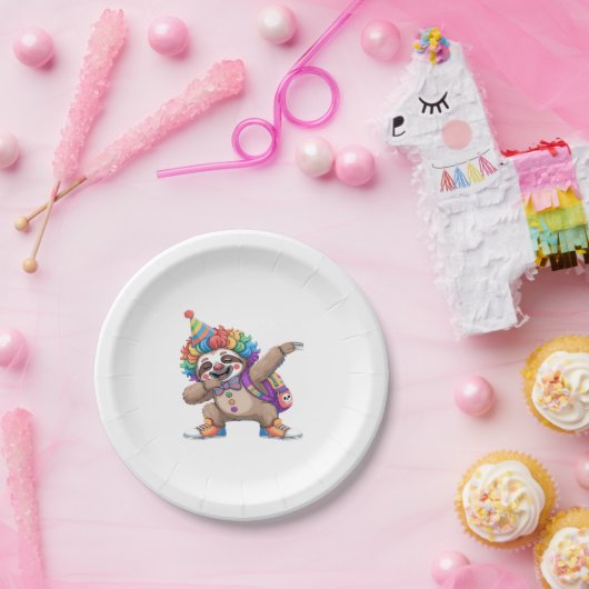 Tanzende Clowntrommeln Spooky Halloween-Faulenzer Pappteller (Party)