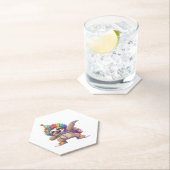 Tanzende Clowntrommeln Spooky Halloween-Faulenzer Untersetzer (Vor Ort)