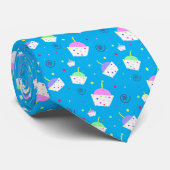 Tanzende Cupcakes - Blau Krawatte (Gerollt)