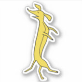 Tanzende Dackel Aufkleber (Vorderseite)