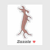 Tanzende Dackel Aufkleber (Blatt)