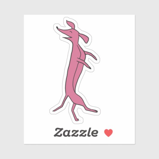 Tanzende Dackel Aufkleber (Blatt)