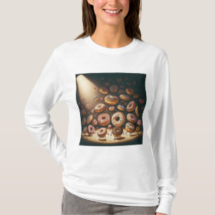 Tanzende Donuts Surreal Bäckerei T-Shirt