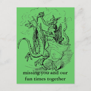Tanzende Drachen Postkarte