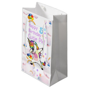 Tanzende Einhörner Regenbogen Luftballons, Persona Kleine Geschenktüte