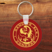 tanzende Elchkondore Schlüsselanhänger (Vorderseite)