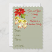 Tanzende Engel Weihnachts-Party Einladung (Rückseite)