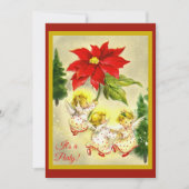 Tanzende Engel Weihnachts-Party Einladung (Vorderseite)