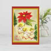 Tanzende Engel Weihnachts-Party Einladung (Stehend Vorderseite)