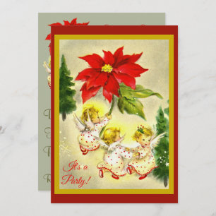 Tanzende Engel Weihnachts-Party Einladung