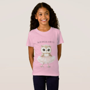 Tanzende Eule mit rosa Tutu Ballerina T-Shirt