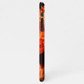 Tanzende Feuervögel Abstrakte Kunstglanz iPhone Hülle (Linke Seite)