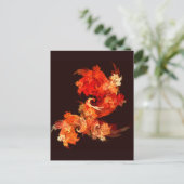 Tanzende Feuervögel Kunst Moderne Fraktale Abstrak Postkarte (Stehend Vorderseite)
