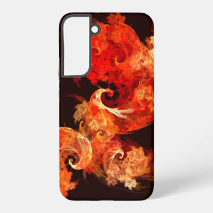 Tanzende Feuervögel Kunst Moderne Fraktale Abstrak Samsung Galaxy Hülle