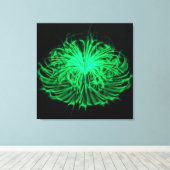 Tanzende Feuerwerke Aquamarine Mauer Kunst Gestric Leinwanddruck (Insitu (Holzboden))