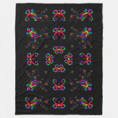 Tanzende Fiesta Blumen Fleecedecke (Vorderseite)
