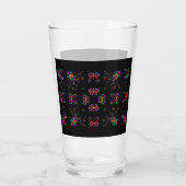 Tanzende Fiesta Blumen Glas (Rückseite)