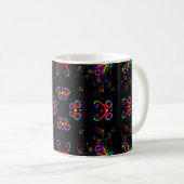 Tanzende Fiesta Blumen Kaffeetasse (VorderseiteRechts)