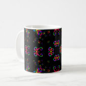 Tanzende Fiesta Blumen Kaffeetasse (Vorderseite Links)