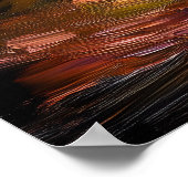 Tanzende Frau in blühendem Rot-Kleid Impressionism Poster (Ecke)