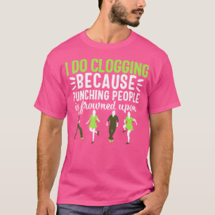 Tanzende Frauen Volkstanz Holzschuh Lustig T-Shirt