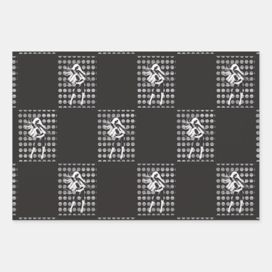 tanzende Freundin im Dunkeln Geschenkpapier Set (Vorderseite 3)