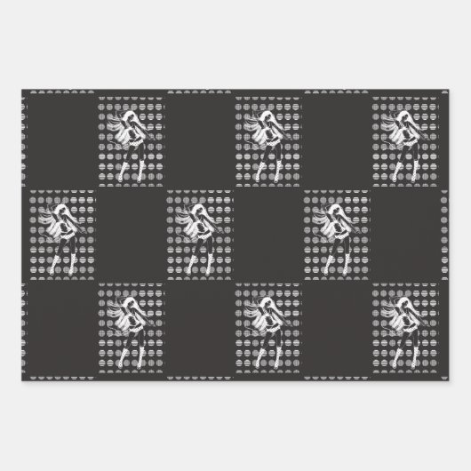 tanzende Freundin im Dunkeln Geschenkpapier Set (Vorderseite 2)