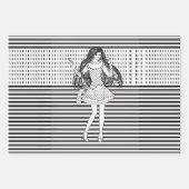 tanzende Freundin im Dunkeln Geschenkpapier Set (Vorderseite)