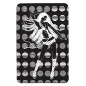 tanzende Freundin im Dunkeln Magnet (Vertikal)