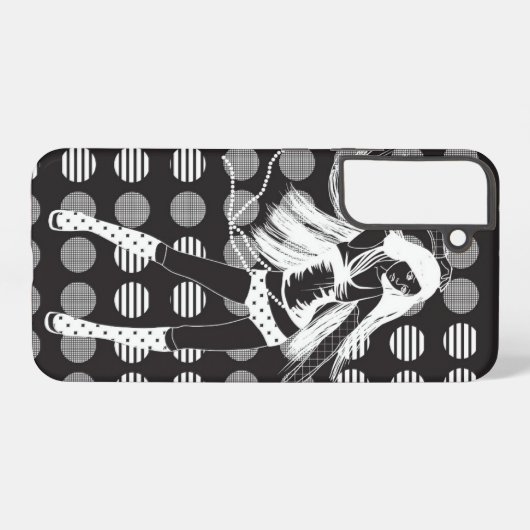 tanzende Freundin im Dunkeln Samsung Galaxy Hülle (Rückseite (Horizontal))