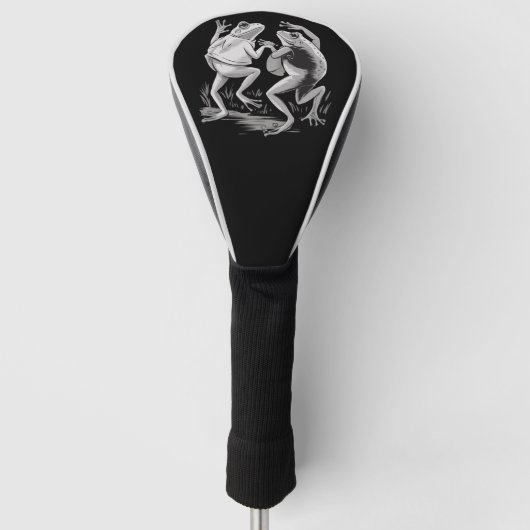 Tanzende Frösche Toad Goblincore Dark Academia Ret Golf Headcover (Vorderseite)