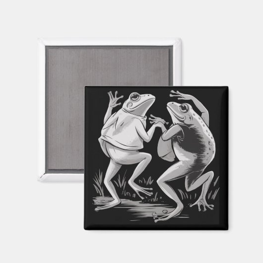Tanzende Frösche Toad Goblincore Dark Academia Ret Magnet (Vorderseite/Rückseite)