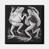 Tanzende Frösche Toad Goblincore Dark Academia Ret Magnet (Vorne)