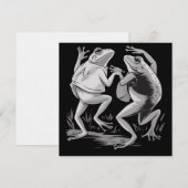 Tanzende Frösche Toad Goblincore Dunkle Akademie R Einladung (Vorne/Hinten)