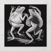 Tanzende Frösche Toad Goblincore Dunkle Akademie R Einladung (Vorderseite)