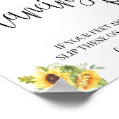 Tanzende Füße Schild Flip Flops Hochzeitssonne (Ecke)