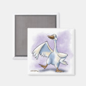 Tanzende Gans Cartoon Magnet (Vorderseite/Rückseite)